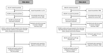 Access to diabetes diagnosis in Brazil based on recent testing and consultation: The Brazilian national health survey, 2013 and 2019